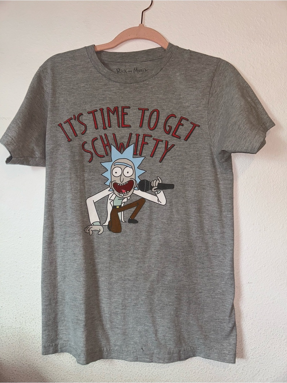 Womens Gray Rick and Morty "Get Schwifty" Graphic Tee